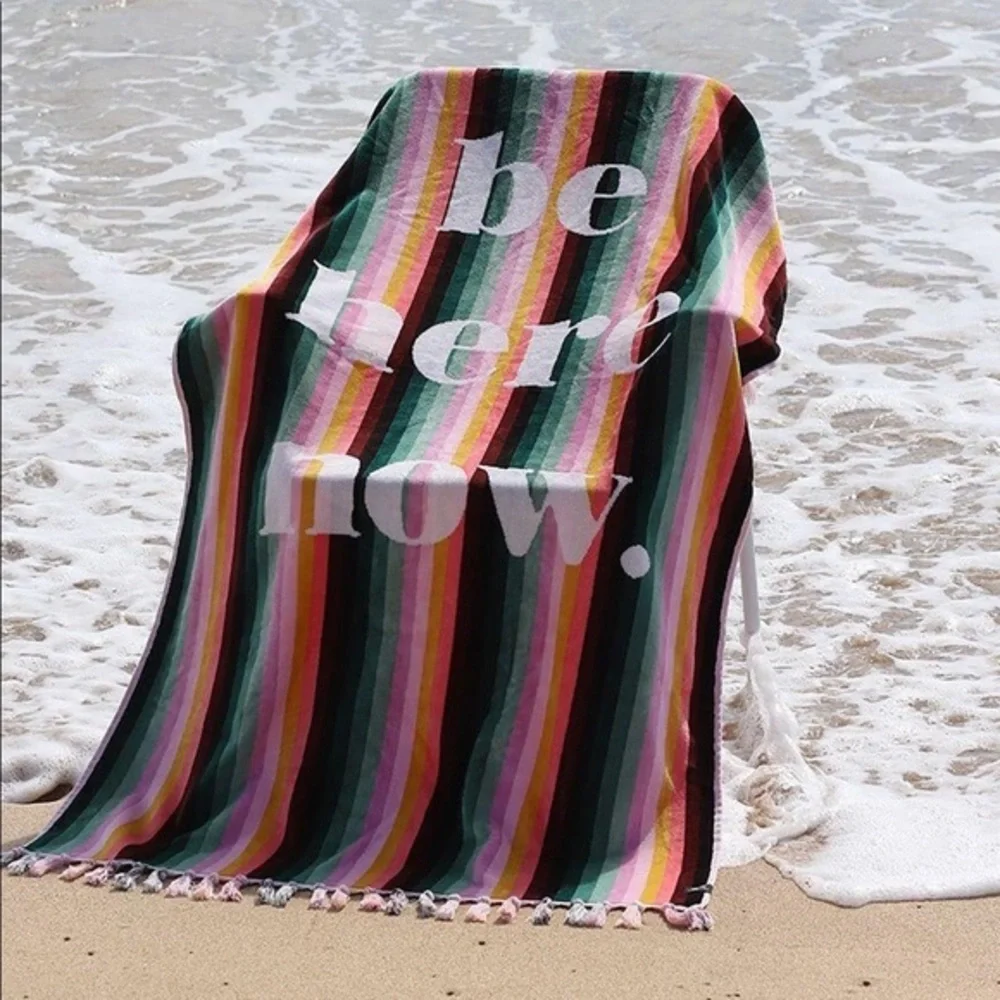 New! Slowtide- Be Here Now Beach Towel
